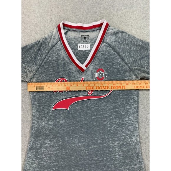 Ohio State Buckeyes Scarlet & Gray Game Day Tee Shirt (Women's Large) Gray‎ - Picture 5 of 10